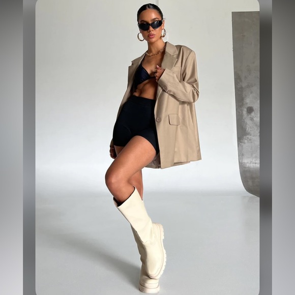 LIONESS WELCOME TO THE JUNGLE BLAZER BEIGE - Picture 8 of 8